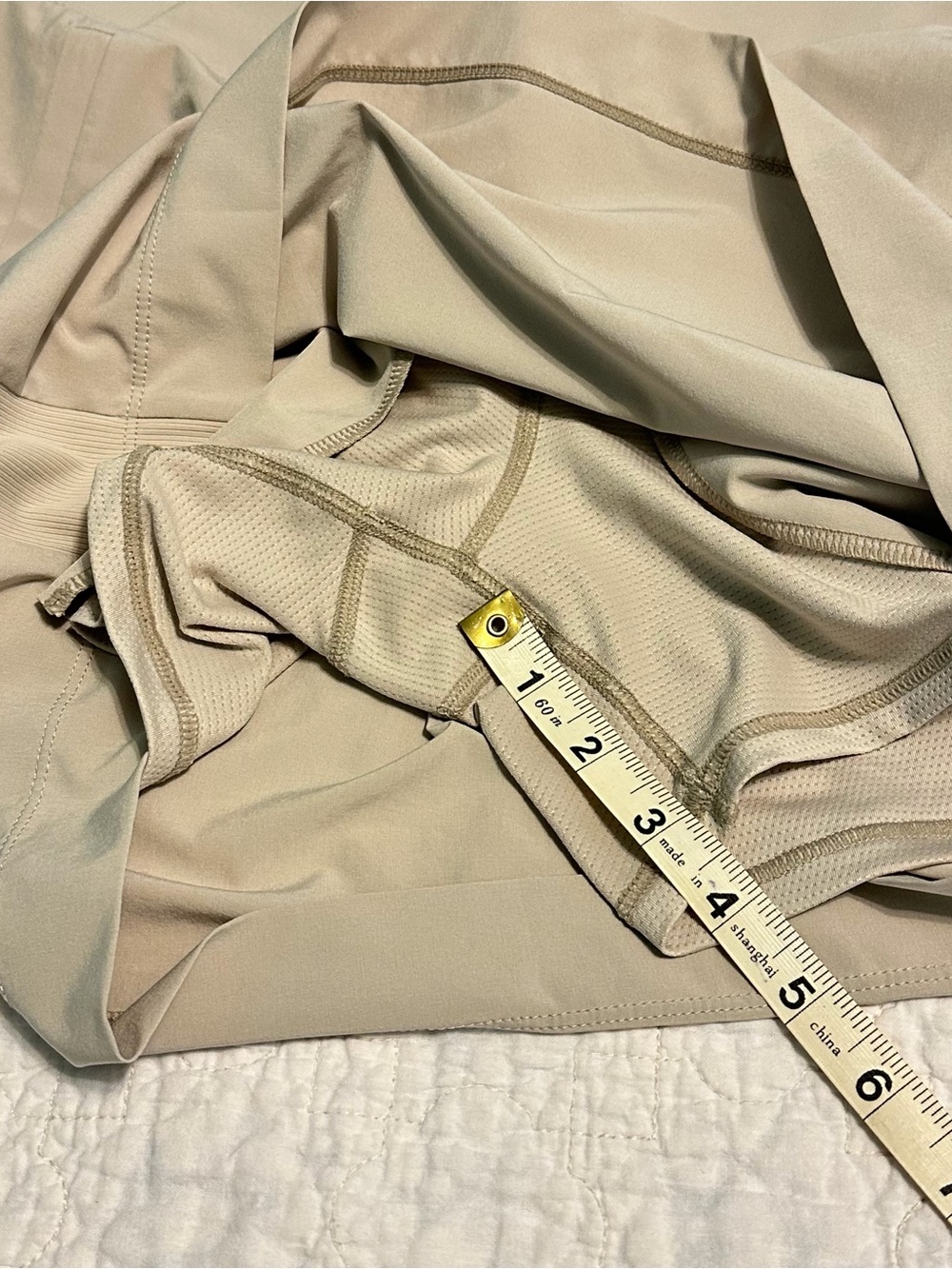 Athleta Skort Beige Pull On Elastic Pockets Womens Size 8 Elastic - Picture 10 of 11